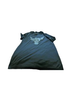 Under Armour Project Rock Boys Brahma Bull Short Sleeve T-Shirt Black Youth L